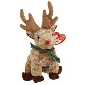 TY Beanie Baby RUDY the Red Nose Reindeer 2003 Plush 6.5x4.5x6.5 NWT